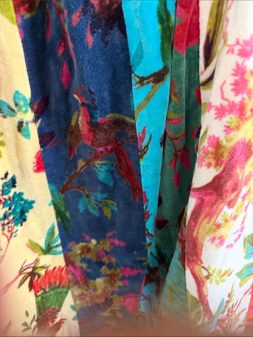 A RARE BIRD Velvet Patchwork Handmade Convertible Skirt/Dress. Size OS - Picture 8 of 13